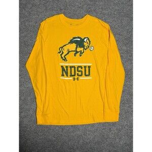 Under Armour North Dakota State Bison T-Shirt Gold Long Sleeve Shirt Size Large